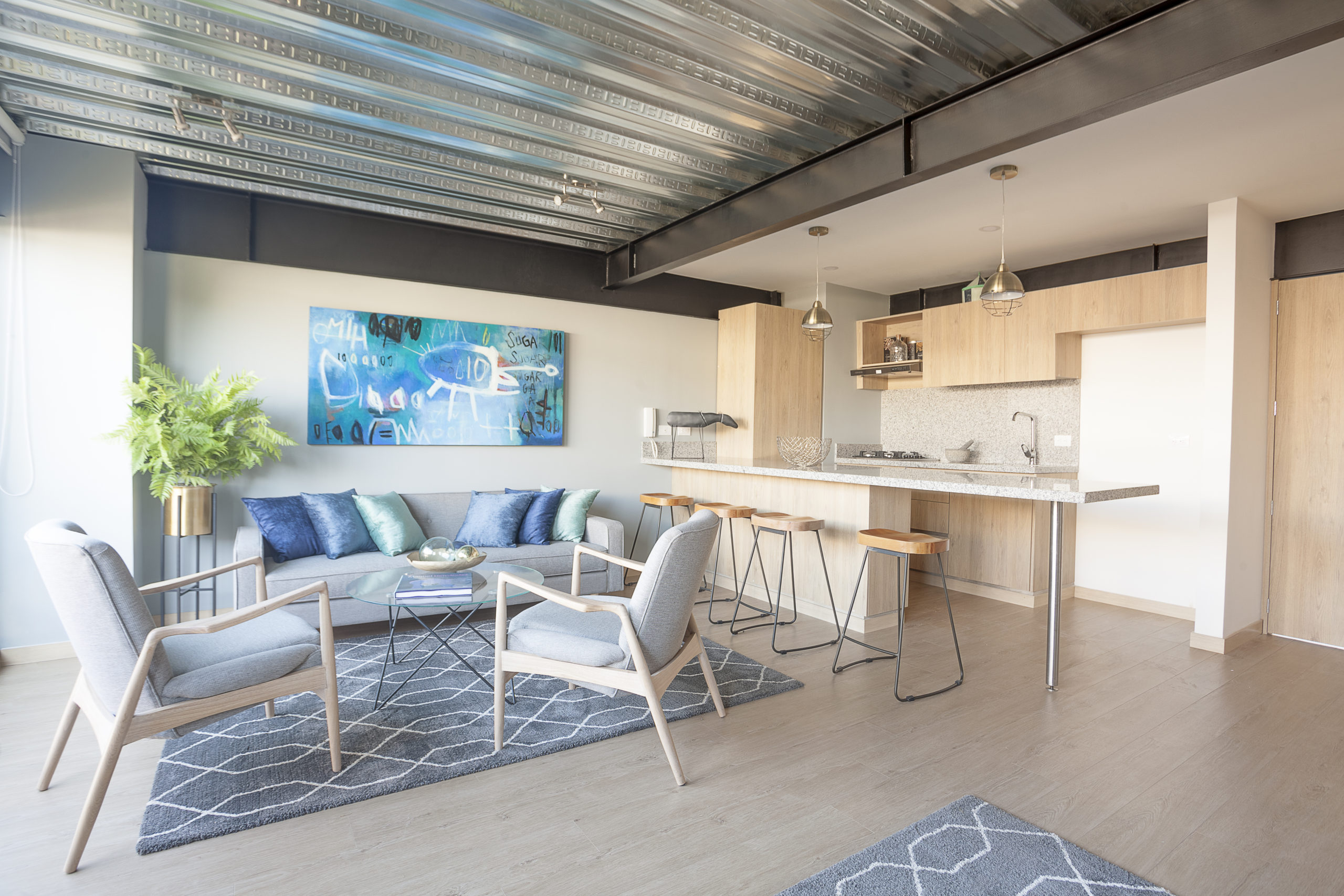 Apartamento-Steel-22-sala-cocina-proyecto-de-vivienda